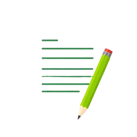Script document with pencil